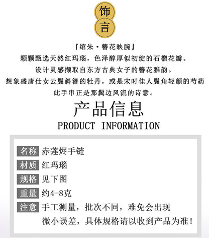 Natural Red Agate Handmade Braided Bracelet | Feng Shui Energy Protection Women's Fashion Accessory