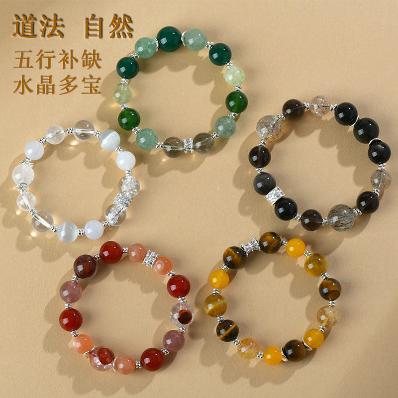Natural Crystal Five Elements Bracelet｜Harmony Energy Balance Spiritual Jewelry for Women