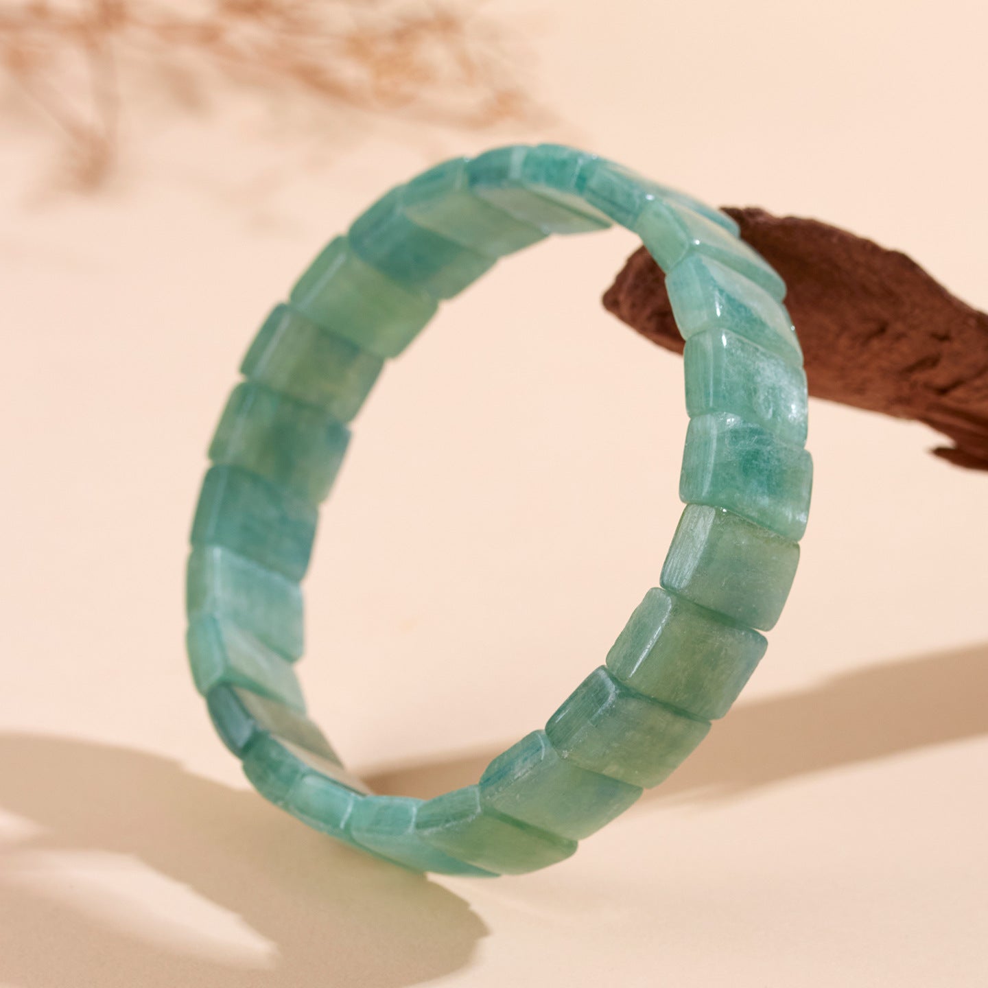 Natural Blue Green Crystal Healing Bracelet for Women - Serene Energy Stone Jewelry