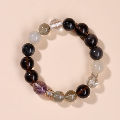 Twelve Zodiac Natural Crystal Multi-Gem Bracelet – Mystical Fortune & Spiritual Harmony Charm