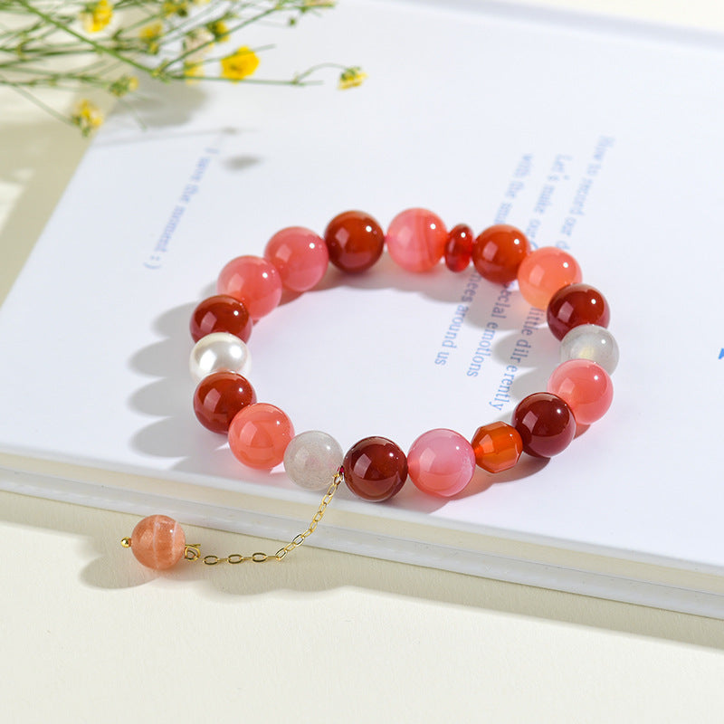 Nanhong Agate Sagittarius Zodiac Bracelet | Spiritual Protection & Adventure Luck Charm