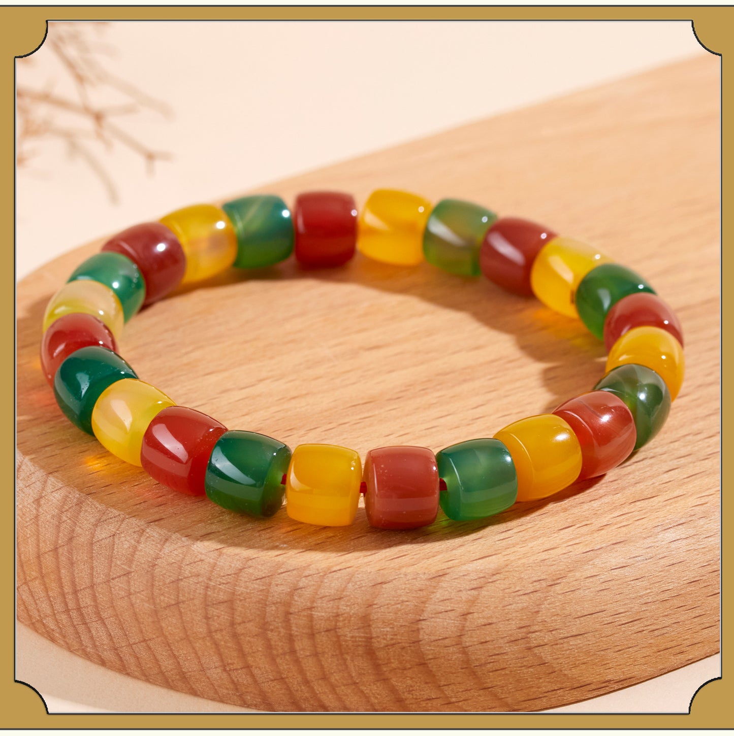 Natural Agate Chalcedony Single Circle Bracelet with Silver Obsidian Lapis Lazuli - Spiritual Women's Jewelry