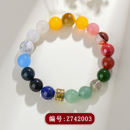 Five Elements Multi-Treasure Crystal Bracelet | Balance Energy Luck Protection Unisex Couple