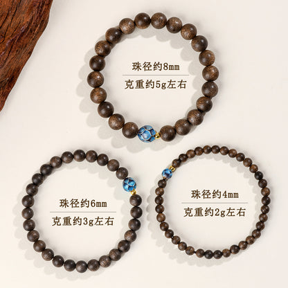 Agarwood Meditation Cloisonné Lotus Bracelet | Spiritual Protection & Zen Energy for Couples