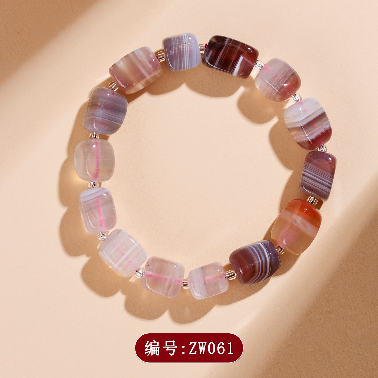 Natural Persian Agate Irregular Single Circle Bracelet - Mystical Women's Fashion Jewelry