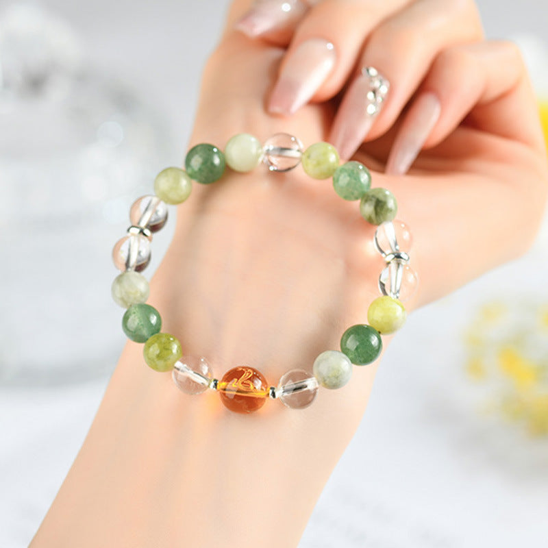 Natural Multi-Gemstone Twelve Zodiac Crystal Bracelet - Spiritual Protection & Luck Charm