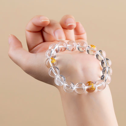Natural White Crystal Three-in-One Zodiac Bracelet | Spiritual Protection for Men & Women