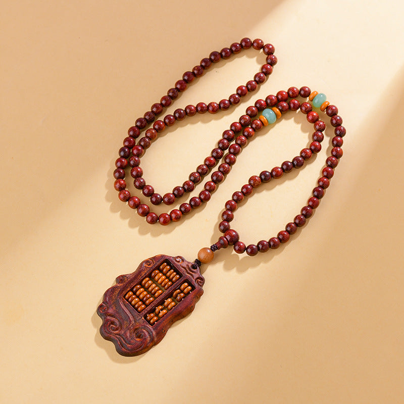 Agarwood Buddhist Prayer Bead Necklace - Zen Meditation Beads for Spiritual Harmony