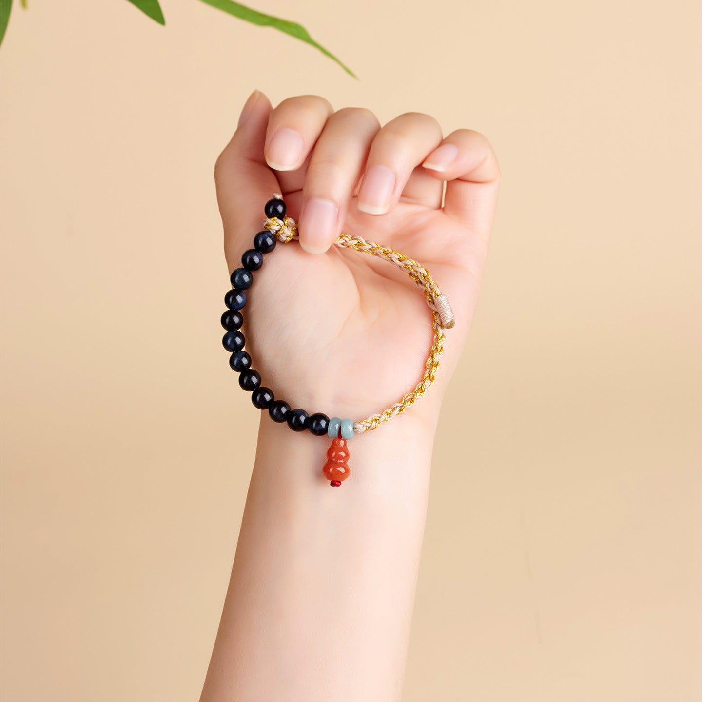 Blue Tiger Eye Half Circle Bracelet | Fate Protection Chinese Style Women's Jewelry