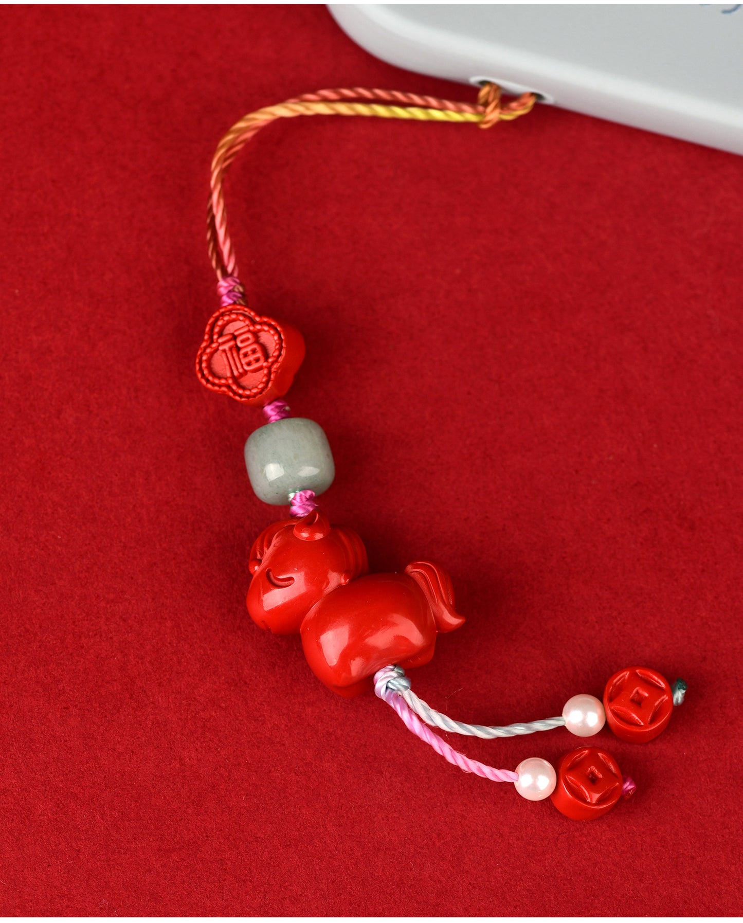 Natural Imperial Red Cinnabar Zodiac Horse Pendant - Feng Shui Protection & Good Luck Charm