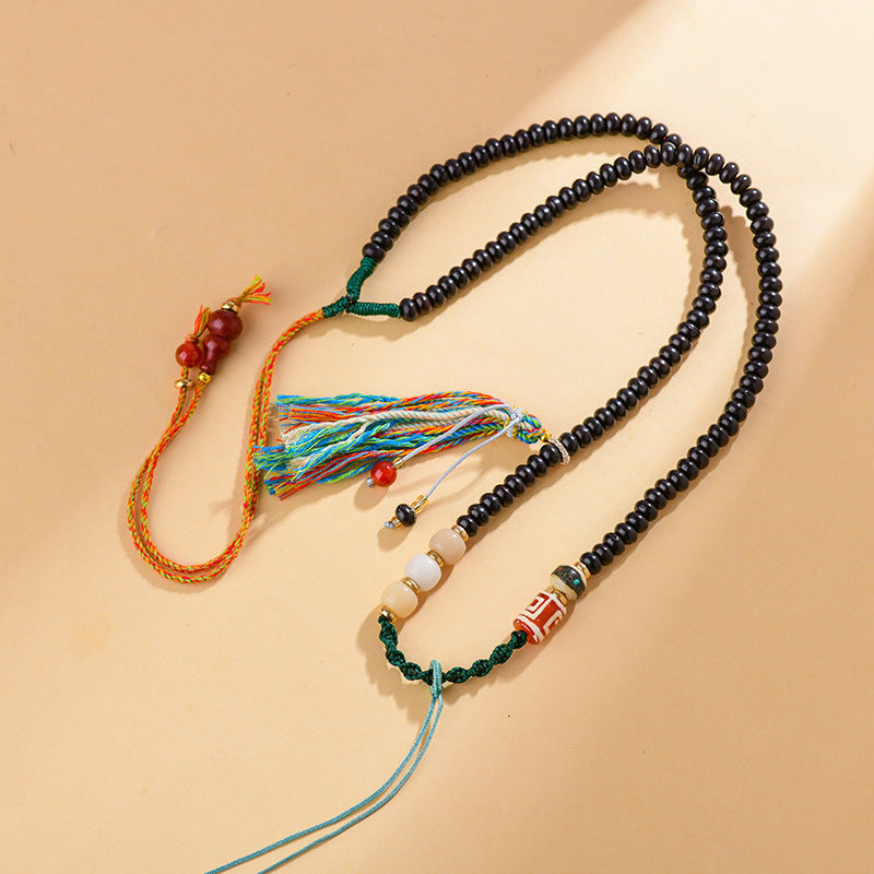 Agarwood Buddhist Prayer Bead Necklace - Zen Meditation Beads for Spiritual Harmony