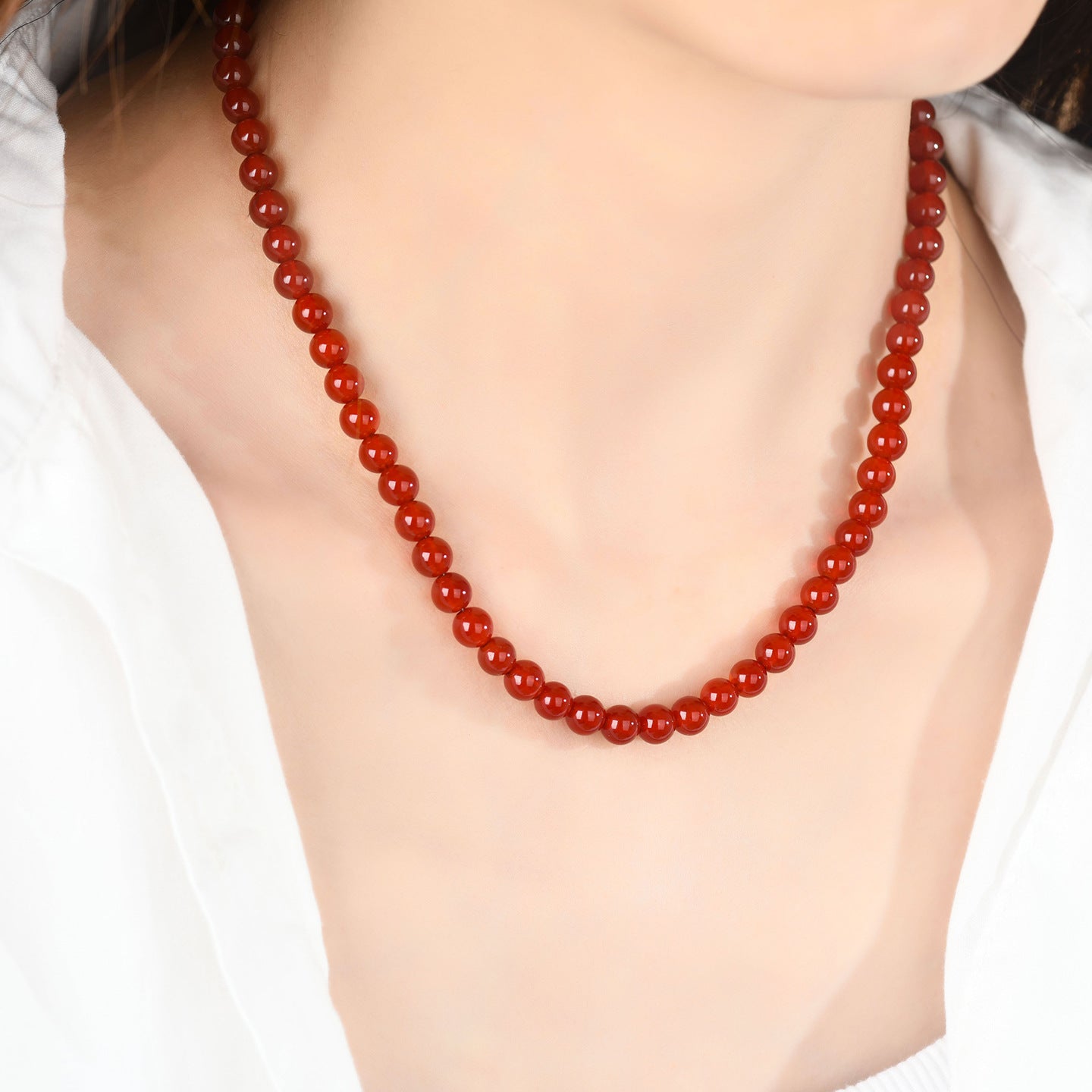 Natural Red Agate Zodiac Necklace & Multi-layer Bracelet | Adjustable Spiritual Jewelry for Women
