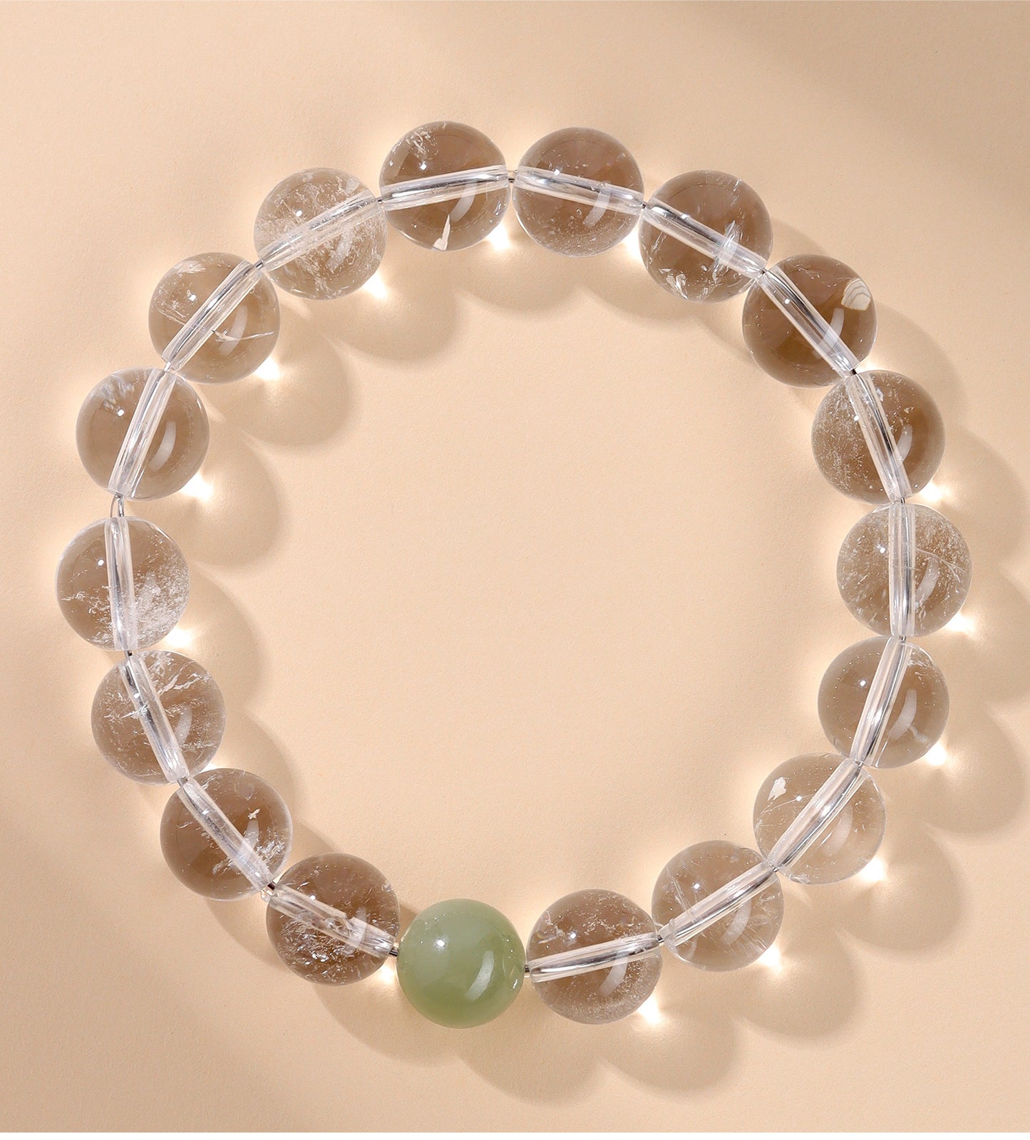 Natural White Crystal Five Elements Balance Bracelet | Harmony for Couples