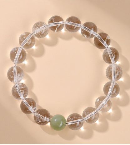 Natural White Crystal Five Elements Balance Bracelet | Harmony for Couples