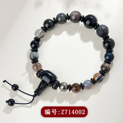 Eighteen Seeds Crystal Five Elements Bracelet - Water Energy Replenishment for Balance