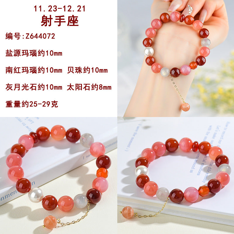 Natural Multi-Gemstone Zodiac Bracelet | Cosmic Energy & Luck Talisman for Women