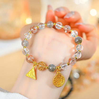 Natural Crystal Three-in-One Twelve Zodiac Bracelet 2025 - Couple's Spiritual Harmony Amulet