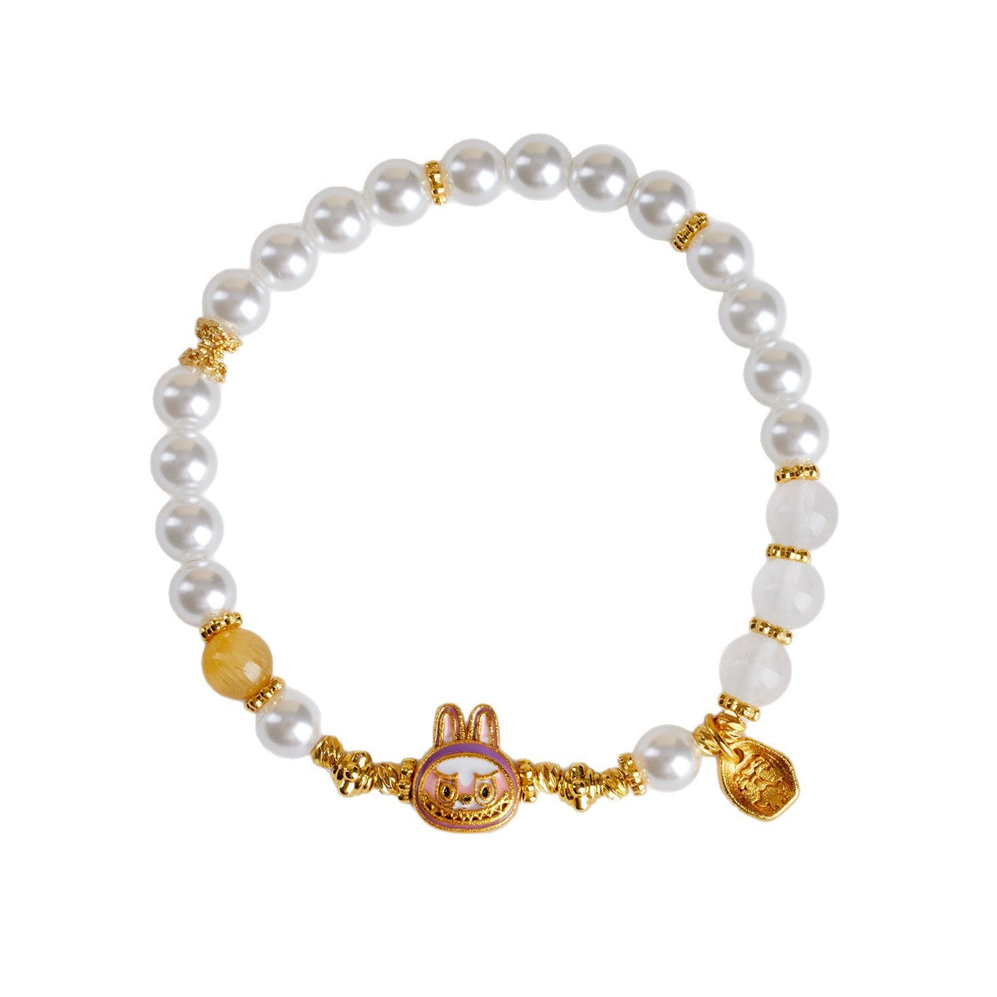 Pure White Crystal Bead Bracelet | Spiritual Clarity & Protective Energy