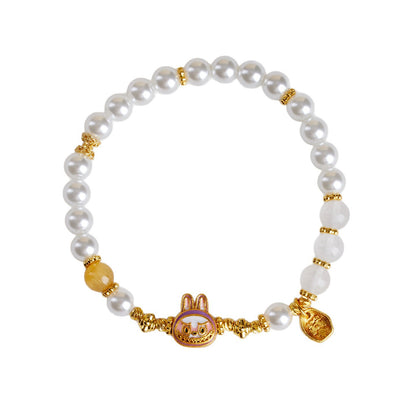Pure White Crystal Bead Bracelet | Spiritual Clarity & Protective Energy
