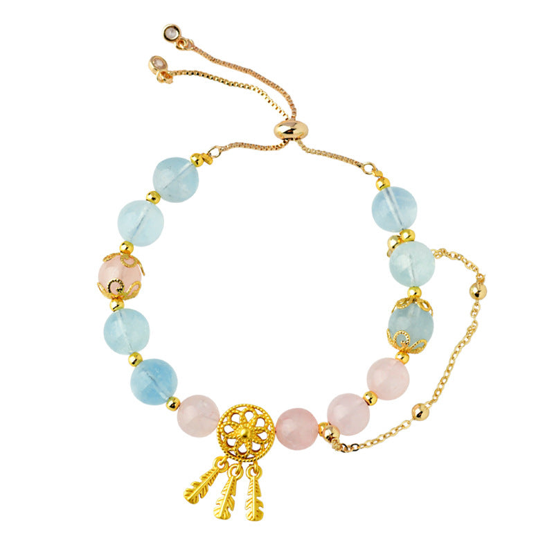 Natural Crystal Zodiac Bracelet - Mystical Energy & Fortune Enhancer for Women