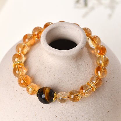 Natural Yellow Tiger Eye Crystal Bracelet | Courage Protection & Wealth Energy Stone