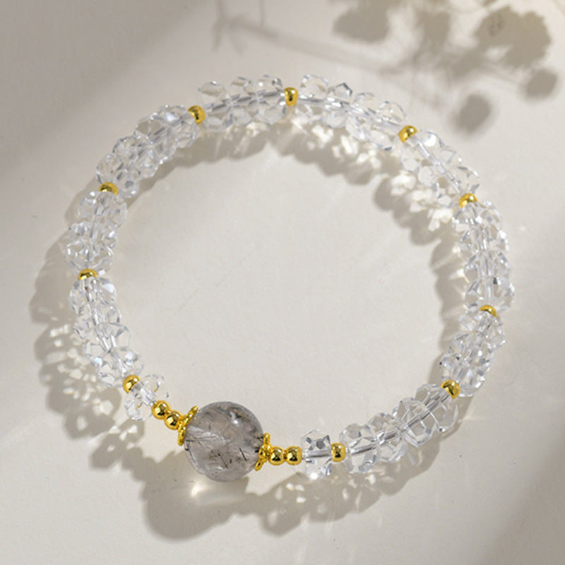 Natural White Crystal Zodiac Guardian Bracelet | Energy Stone for Protection & Harmony