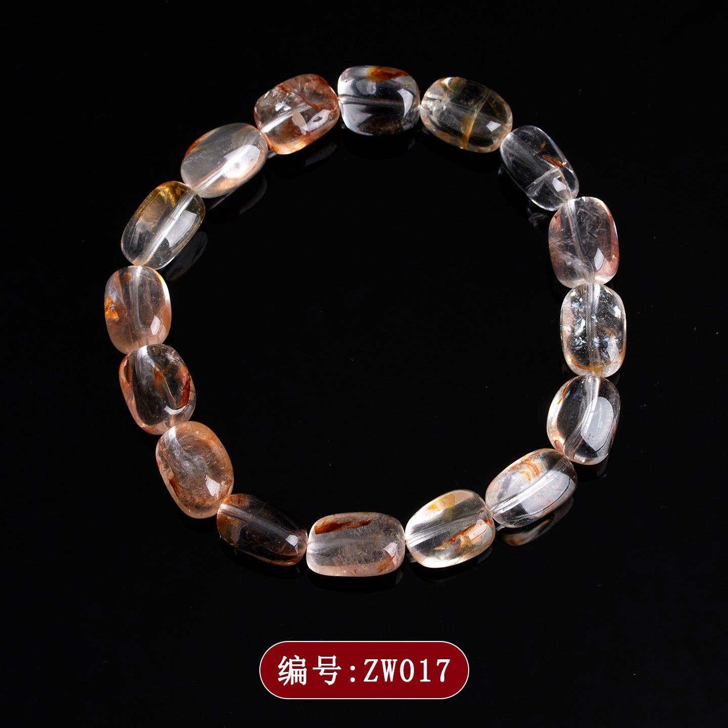 Natural Crystal Glue Flower Irregular Single Circle Bracelet - Women's Elegant Spiritual Accessory