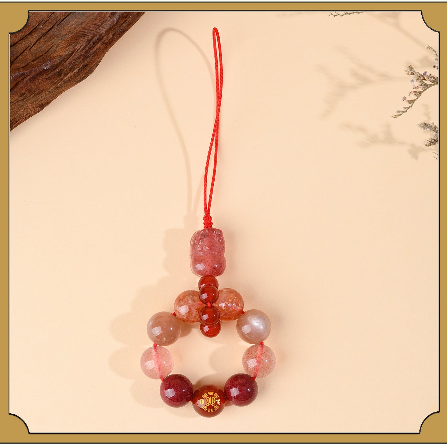 Crystal Five Elements Pixiu Keychain - Fire Energy Boost & Wealth Attraction Chinese Style Pendant