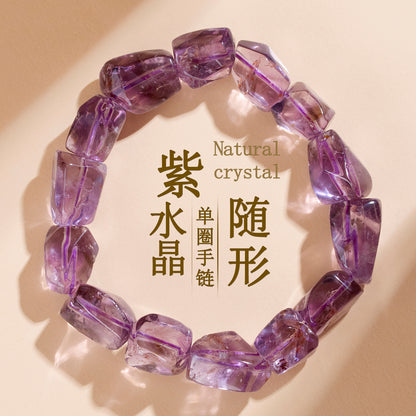 Natural Amethyst Crystal Bracelet | Love & Spiritual Energy Stone for Women