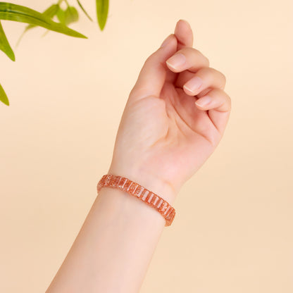 Golden Strawberry Crystal Bracelet | Wealth & Love Attraction Spiritual Jewelry for Women