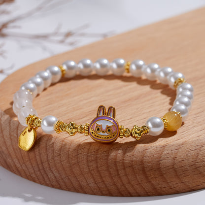 Pure White Crystal Bead Bracelet | Spiritual Clarity & Protective Energy
