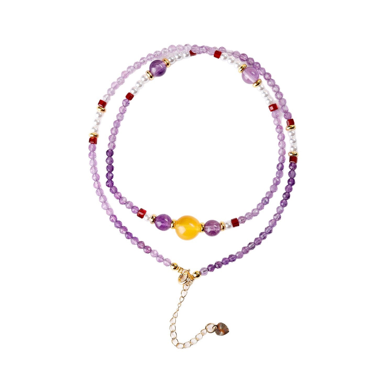 Natural Amethyst Collarbone Necklace | Spiritual Elegance & Positive Energy Charm