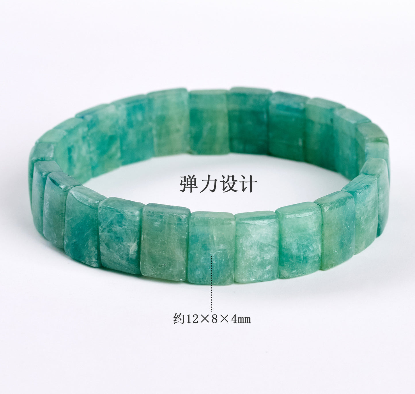 Natural Blue Green Crystal Healing Bracelet for Women - Serene Energy Stone Jewelry