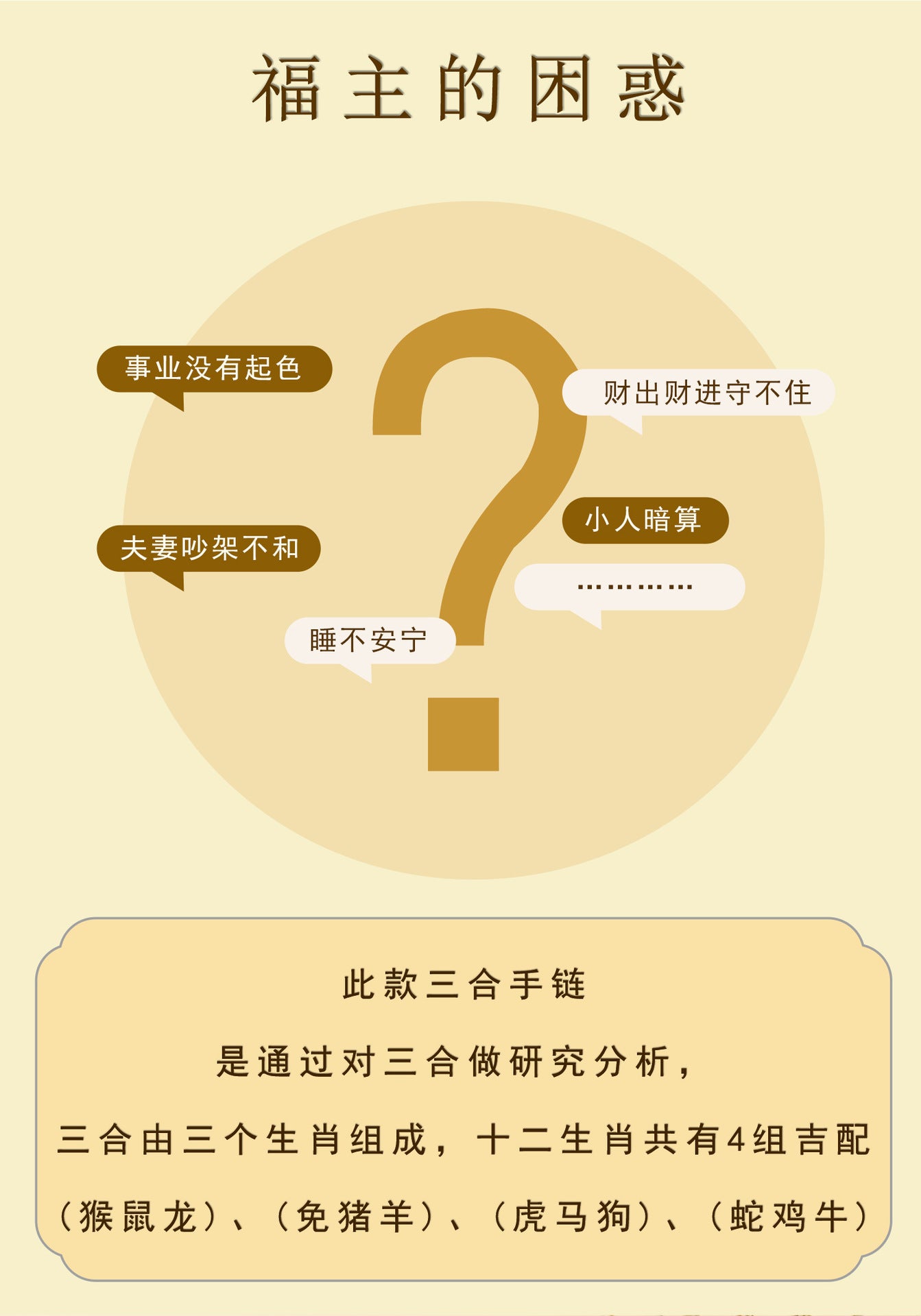 Natural Ice Obsidian Zodiac Triad Pendant Necklace｜Birth Year Protection & Harmony