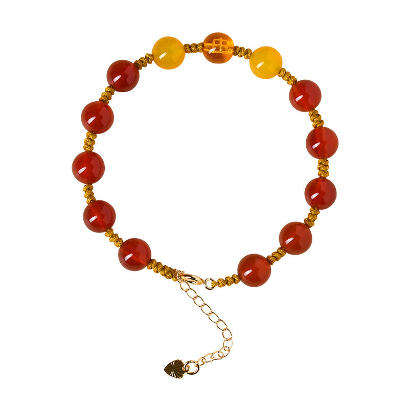 Natural Agate Five Elements Adjustable Bracelet | Harmony & Protection Talisman