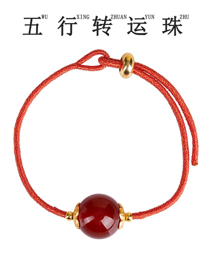 Natural Crystal Five Elements Balance Bracelet for Harmony and Luck