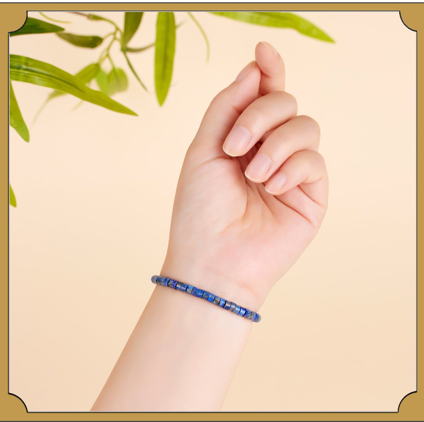 Natural Crystal Tourmaline Amazonite Straight Cut Tablet Bracelet - Spiritual Harmony & Protection