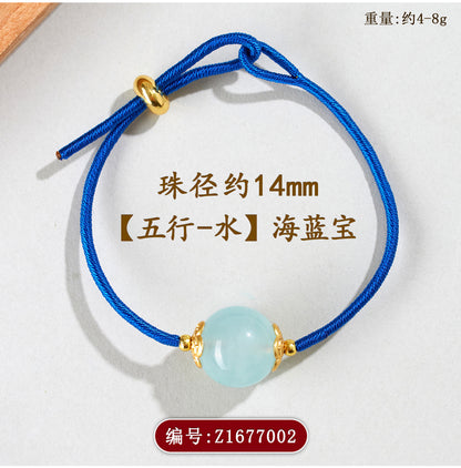 Natural Crystal Five Elements Balance Bracelet for Harmony and Luck