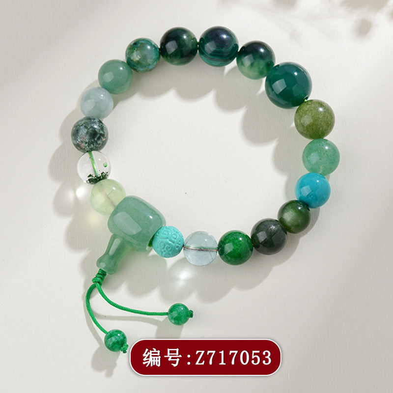 Eighteen Seeds Crystal Five Elements Bracelet - Wood Energy Balance for Men & Women