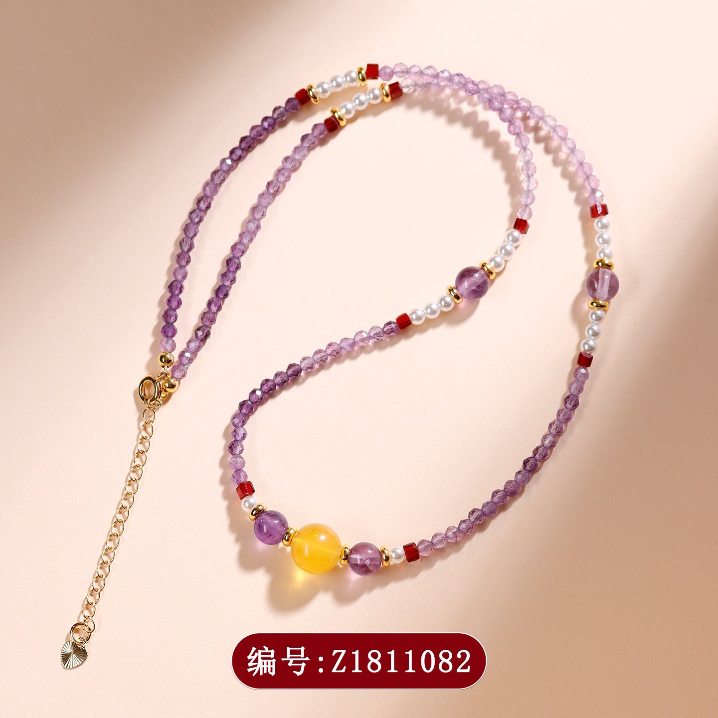 Natural Amethyst Collarbone Necklace | Spiritual Elegance & Positive Energy Charm