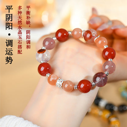 Natural Crystal Five Elements Bracelet｜Harmony Energy Balance Spiritual Jewelry for Women