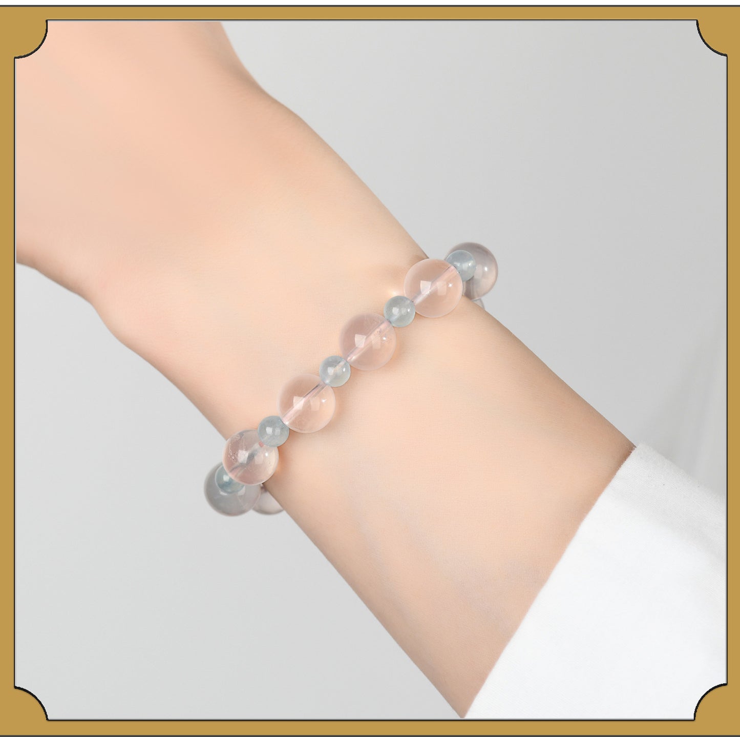 Natural Starlight Pink Aquamarine Bracelet | Love Harmony Crystal Jewelry for Women