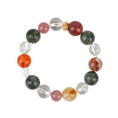 Natural Crystal Multi-Gemstone Couple Bracelet | Harmony & Prosperity Talisman