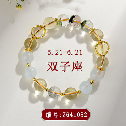 Natural Multi-Gemstone Zodiac Bracelet | Cosmic Energy & Luck Talisman for Women