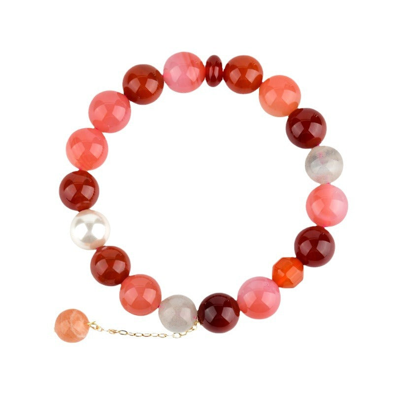 Nanhong Agate Sagittarius Zodiac Bracelet | Spiritual Protection & Adventure Luck Charm