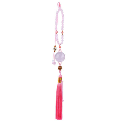 Natural Crystal Ball Car Hanging Ornament | Feng Shui Protection & Positive Energy Charm