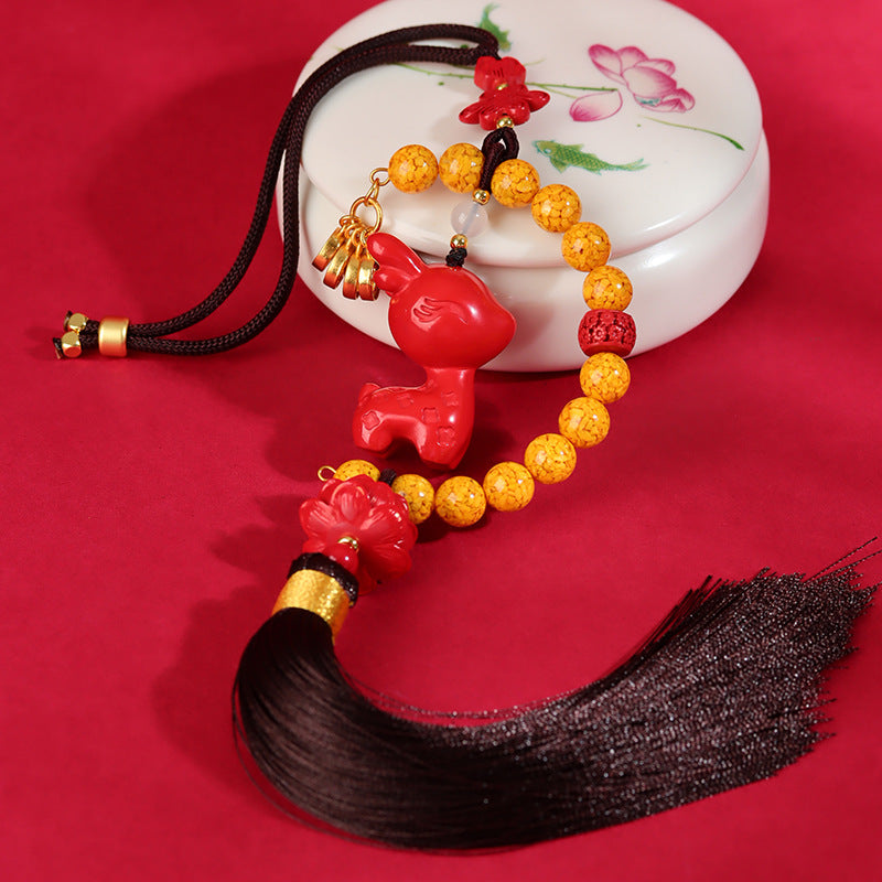 Natural Raw Cinnabar High Content Peace Car Pendant | Imperial Red Sand Custom Amulet