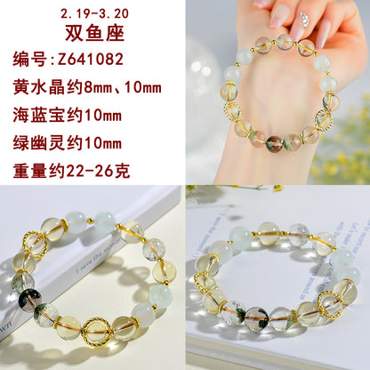 Natural Multi-Gemstone Zodiac Bracelet | Cosmic Energy & Luck Talisman for Women