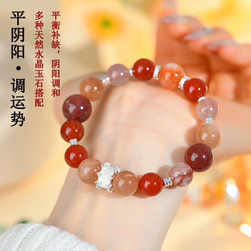 Harmony of Elements: Natural Crystal Five Elements Bracelet for Energy Balance and Fortune