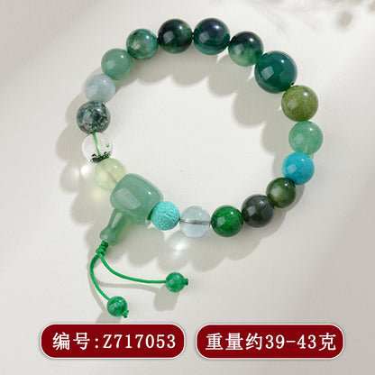 Eighteen Seeds Crystal Five Elements Balancing Bracelet for Unisex Couple Energy Harmony